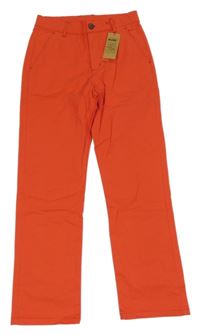 Nové - červené chino plátenné nohavice