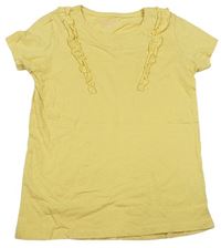 Žlté tričko s volánikmi Primark