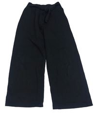 Čierne culottes teplákové nohavice Zara