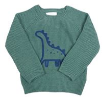 Zelený sveter s dinosasurem Primark