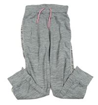 Sivé melírované športové nohavice H&M