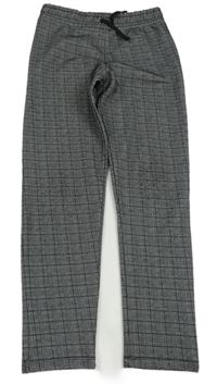 Černo-bílé kostkované kalhoty River Island