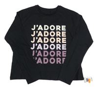 Nové - Černé triko s nápisy Dunnes