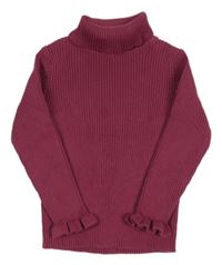 Ružový rebrovaný sveter s rolákom Matalan