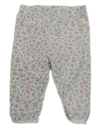 Bílé kytičkované legíny George 