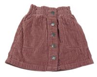 Vínová sametovo/manšestrová prepínaci sukňa George