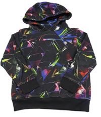 Antracitovo-barevná vzorovaná mikina s kapucí Next