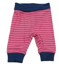 Růžovo-tmavomodré pruhované tepláky Liegelind 