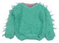 Svetlozelený chlpatý sveter Jubel