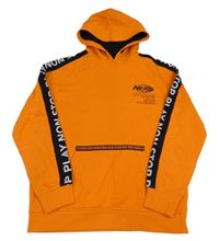 Oranžovo-černá mikina Nerf s kapucňou C&A