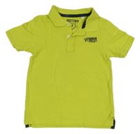 Limetkové polo tričko s nápisem C&A