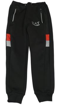 Černé sportovní kalhoty s logem Emporio Armany