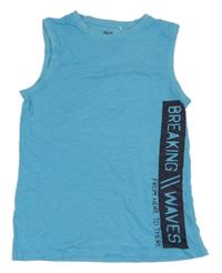 Tyrkysové tielko s nápisom Yigga