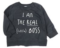 Tmavosivá mikina s nápisom La Redoute