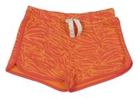 Lososovo-oranžové vzorované bavlnené kraťasy M&S