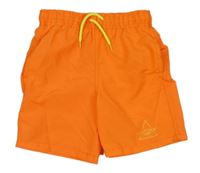Neónově oranžové plážové kraťasy