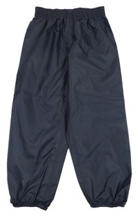 Tmavomodré šušťákové nepromokavé nohavice Decathlon