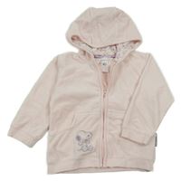 Světlerůžová sametová propínací mikina se Snoopym a kapucí H&M