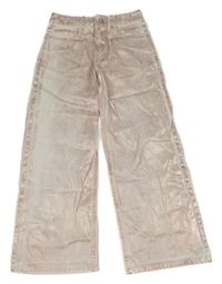 Světlerůžové wide leg rifle Denim Co. 
