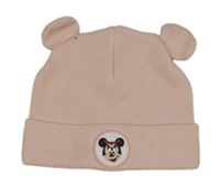Světlerůžová pletená čepice s Minnií a oušky H&M