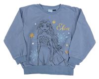 Modrošedá mikina s Elsou Disney