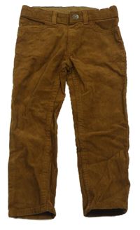 Hnědé slim fit manšestráky H&M