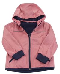 Růžová softshellová bunda s kapucí 