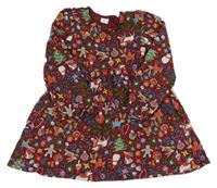 Mahagónovoé vianočné šaty s obrázkami Next