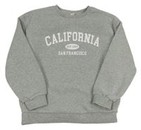 Sivá melírovaná mikina s nápismi SHEIN