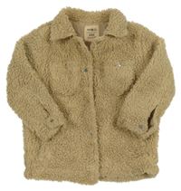 Béžová huňatá podšitá košeľová bunda PEP&CO