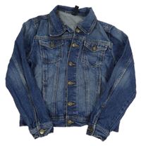 Modrá riflová bunda s límečkem Benetton