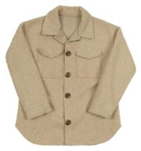 Světlebéžová huňatá košilová bunda St. Bernard