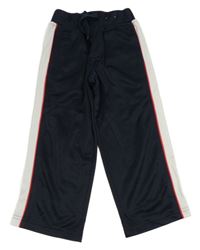 Tmavomodro-bílé sportovní tepláky s pruhy George