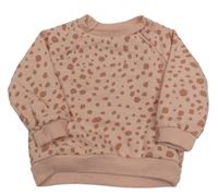 Světlerůžovo-starorůžová vzorovaná mikina sinsay