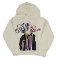 Bílá mikina se Zlobou a zlou královnou a kapucí Disney