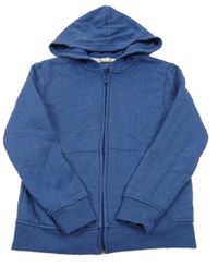 Tmavomodrá melírovaná prepínaci mikina s kapucňou H&M