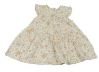 Smotanové bodkovaná é šaty s kvietkami C&A