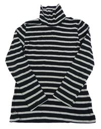 Čierno-svetlosivý pruhovaný rolák H&M
