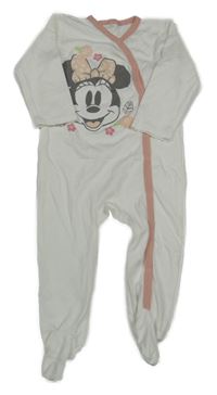 Bílo-světlerůžový overal s Minnie Disney