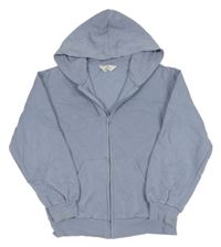 Modrošedá prepínaci mikina s kapucňou H&M