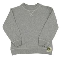Sivá melírovaná mikina s nášivkou H&M