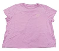 Ružové crop tričko so srdiečkom M&S