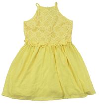 Žlté tylovo/krajkované šaty New Look