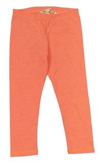 Neonově oranžové melírované legíny H&M