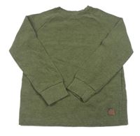 Khaki rebrovaná mikina Yigga