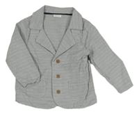 Šedo-bílé pruhované sako Next