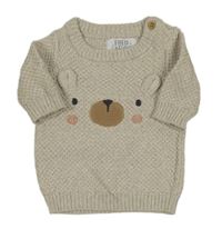 Béžový sveter s medvěďom F&F