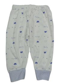 Biele ľahké tepláky s medveďmi