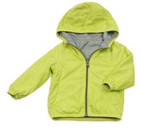 Limetková šusťáková jarní oboustranná bunda s kapucí M&S