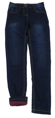 Tmavomodré podšité skinny rifle Alive